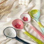 Home Tableware Dessert Hand Drawn Spoon