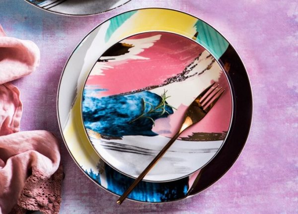 Nordic Color Plate Ceramic Ins Personality Plate