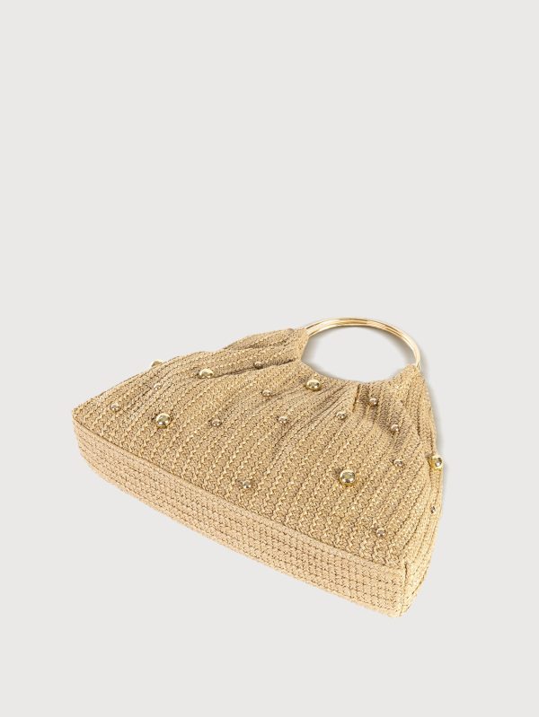 Women's Fashion Solid Color Straw Woven Handbag