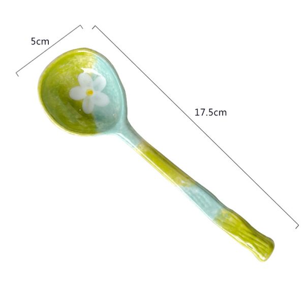 Home Tableware Dessert Hand Drawn Spoon