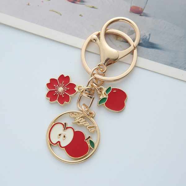 Fruit-shaped Heart Keychain Bag Charm