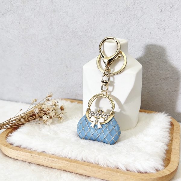 Chanel-style Accessories For Girls Bag Keychain Handbag Bow Colored-paint Key Chain