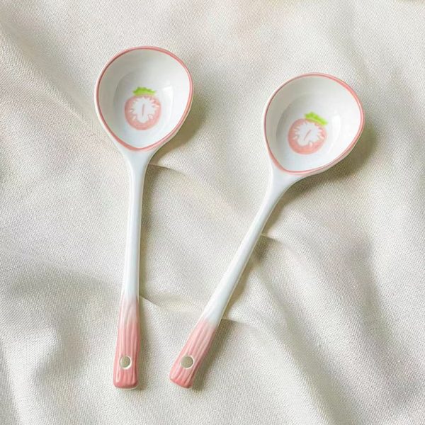 Home Tableware Dessert Hand Drawn Spoon