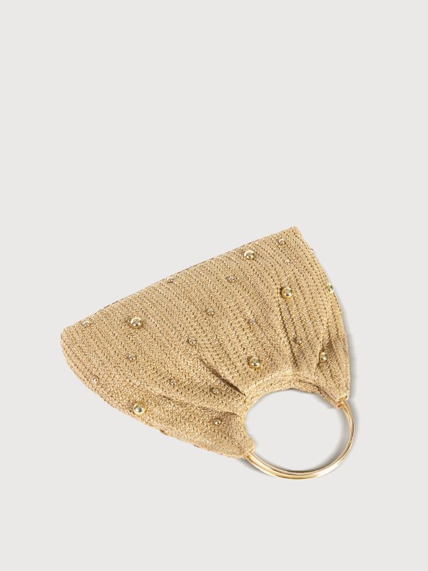 Women's Fashion Solid Color Straw Woven Handbag