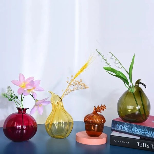 Fruit Series Pomegranate Glass Modeling Creative Vase