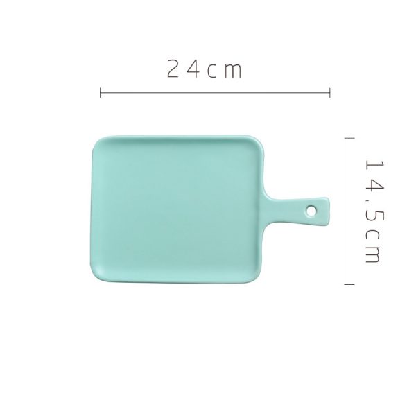 Household Fruit Plate Ceramic Tableware With Handle
