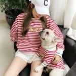 Adult pet striped parent-child outfit