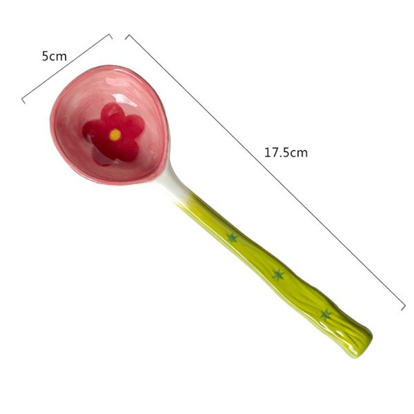 Home Tableware Dessert Hand Drawn Spoon