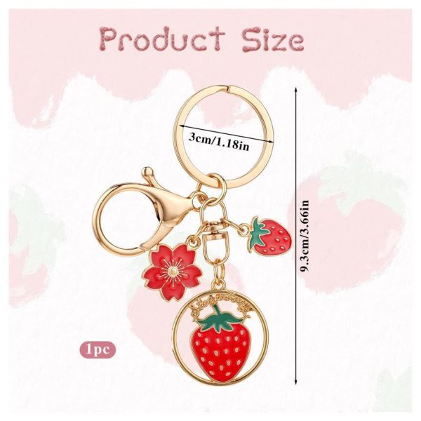 Fruit-shaped Heart Keychain Bag Charm