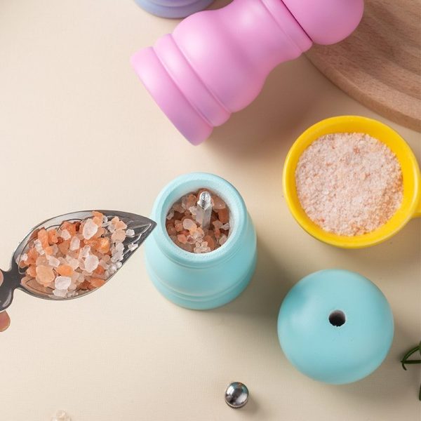 Household Oak Ceramic Grinding Seasoning Pot