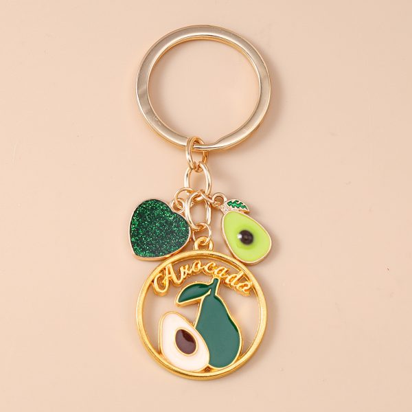Fruit-shaped Heart Keychain Bag Charm