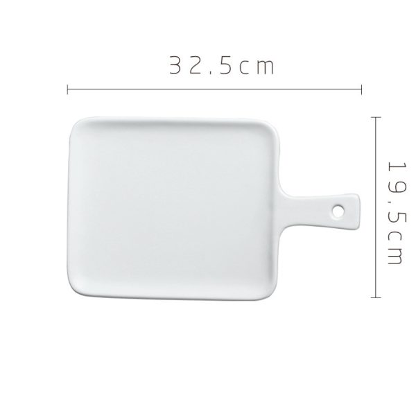 Household Fruit Plate Ceramic Tableware With Handle