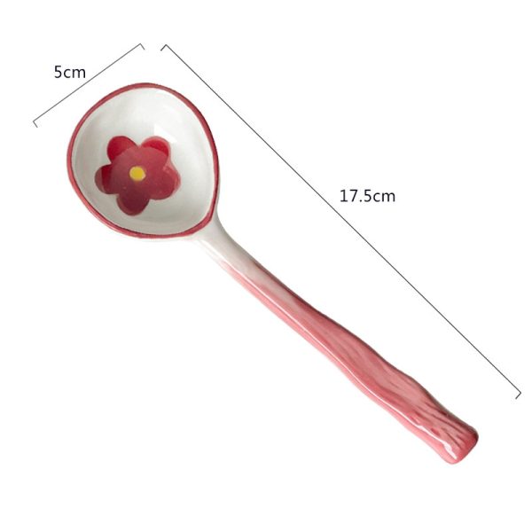 Home Tableware Dessert Hand Drawn Spoon