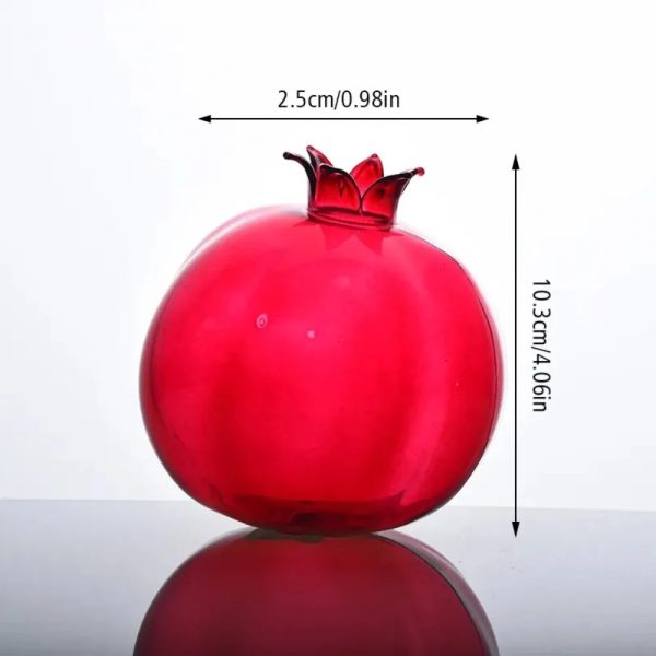 Fruit Series Pomegranate Glass Modeling Creative Vase