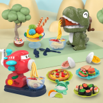 Fun Dinosaur Color Mud Machine Toy Wheat Pastel Mud Noodle Machine Set