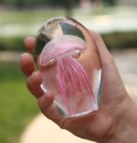 Crystal Glass Marine Jellyfish Ornament