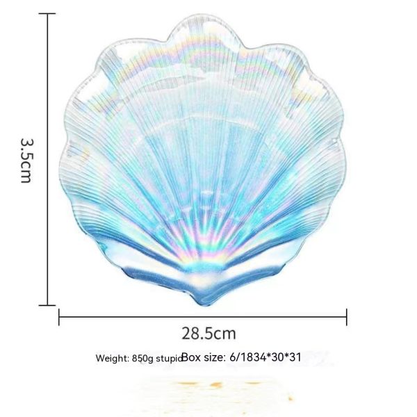 Ocean Pearl Glass Seashell Dish