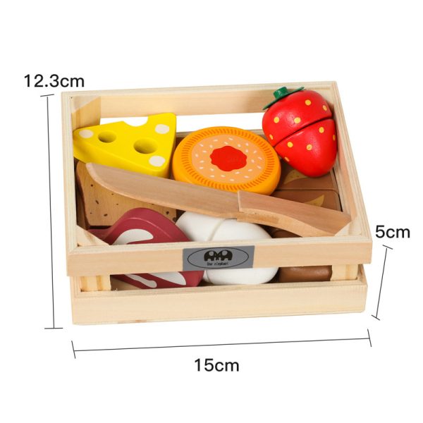 Wooden Emulational Fruit Vegetables Cutting Toy