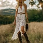 Lace Irregular Lace Skirt Dress