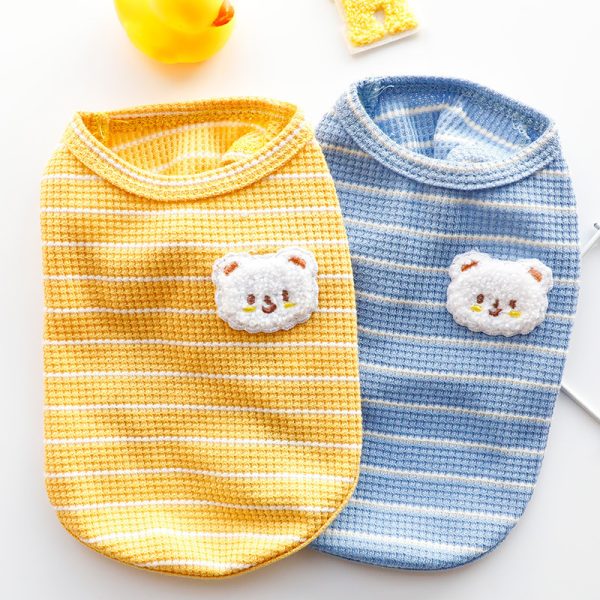 Striped Waffle Dog Vest
