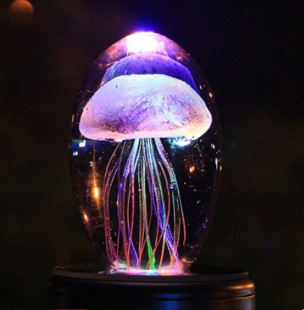 Crystal Glass Marine Jellyfish Ornament