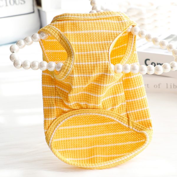 Striped Waffle Dog Vest