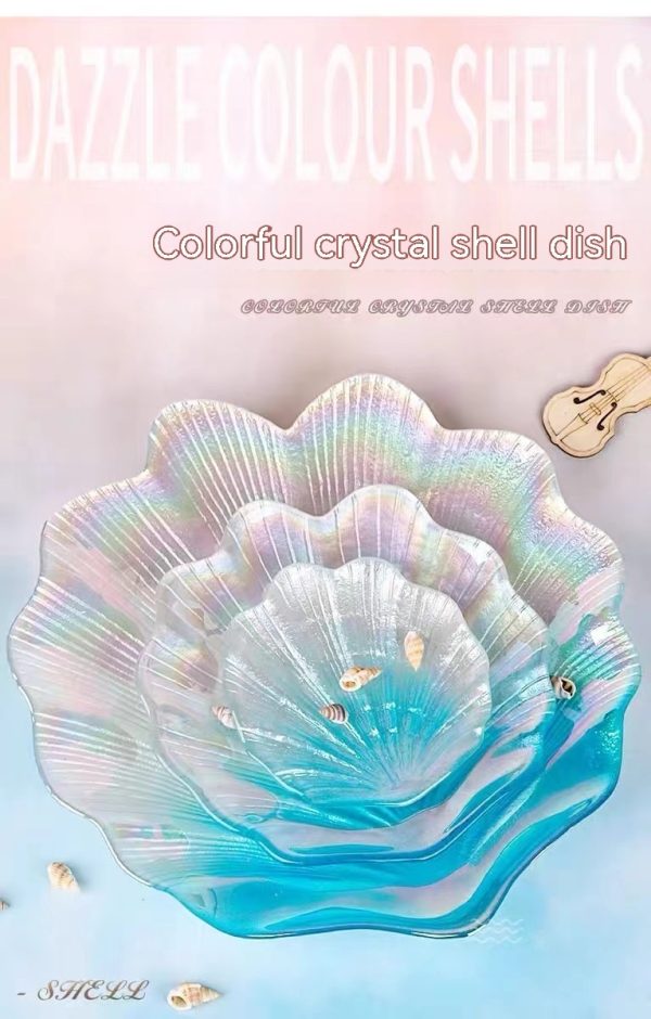 Ocean Pearl Glass Seashell Dish