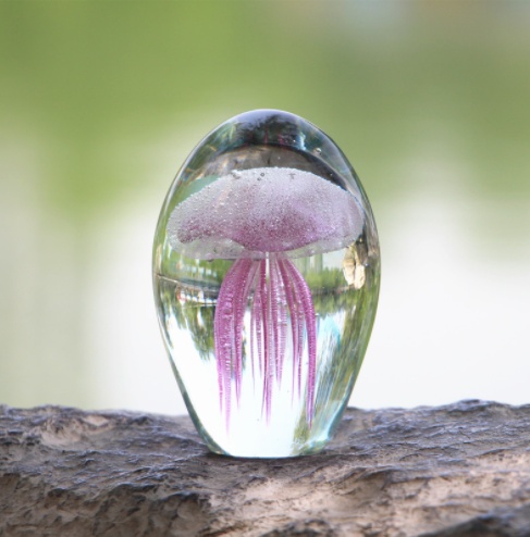 Crystal Glass Marine Jellyfish Ornament