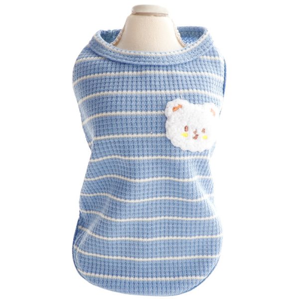 Striped Waffle Dog Vest