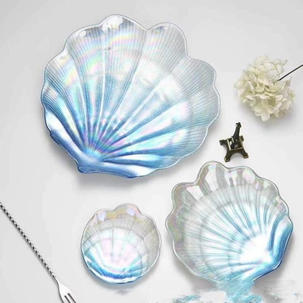 Ocean Pearl Glass Seashell Dish