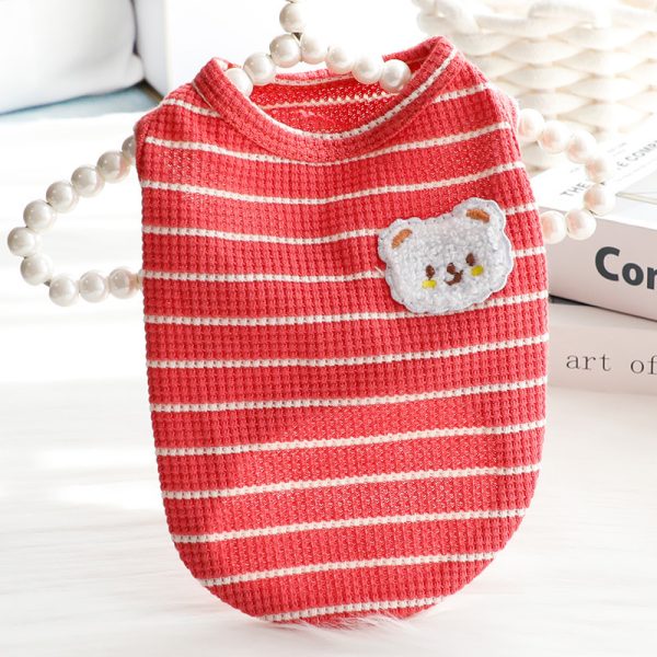 Striped Waffle Dog Vest