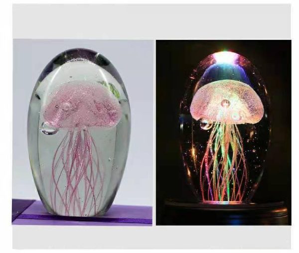 Crystal Glass Marine Jellyfish Ornament
