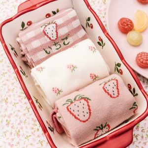 Personalized strawberry cotton socks