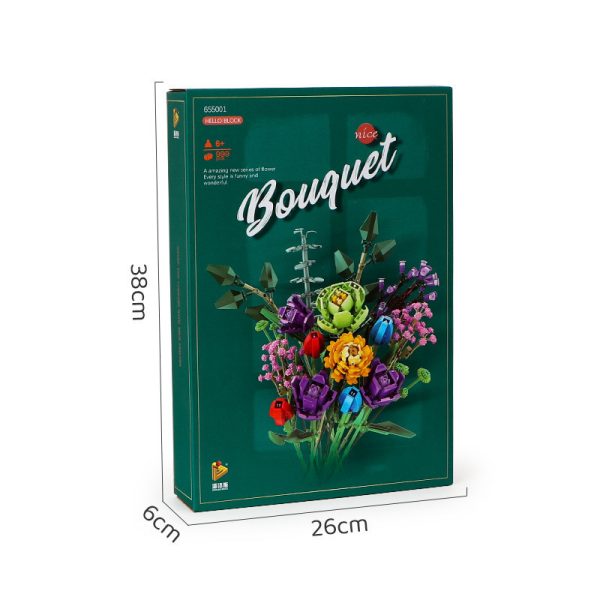 Flower Bouquet Building Block Set – Creative Floral Puzzle Toy