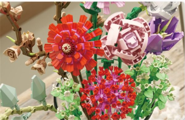 Flower Bouquet Building Block Set – Creative Floral Puzzle Toy
