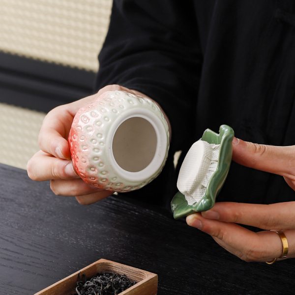 Strawberry Ceramic Teapot