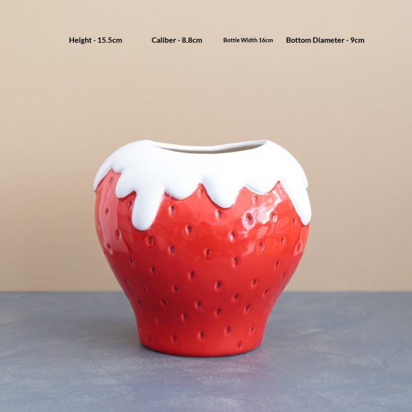 Strawberry Ceramic Vase