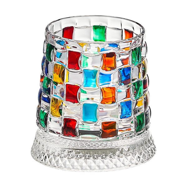 Painted Stress-Relief Rotating Whiskey Glass