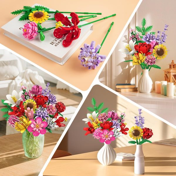 Botanical Flower Collection Building Block Set