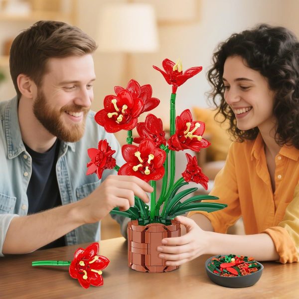 Amaryllis Flower Building Block Set – 503 Pieces