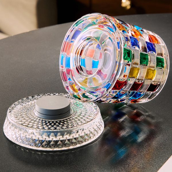 Painted Stress-Relief Rotating Whiskey Glass