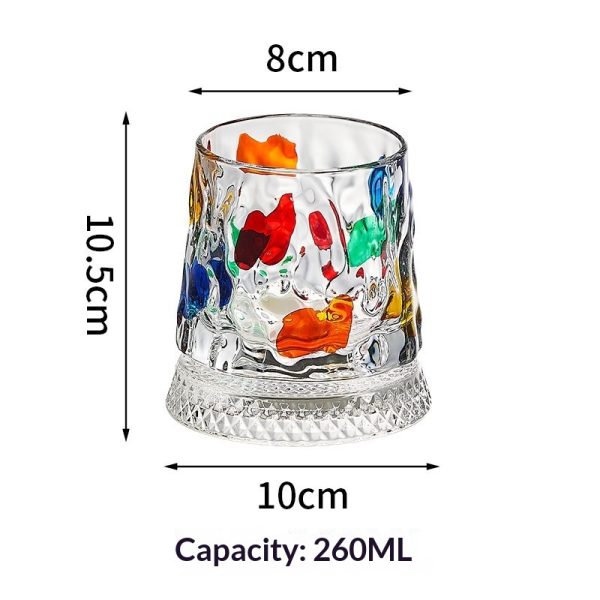 Painted Stress-Relief Rotating Whiskey Glass