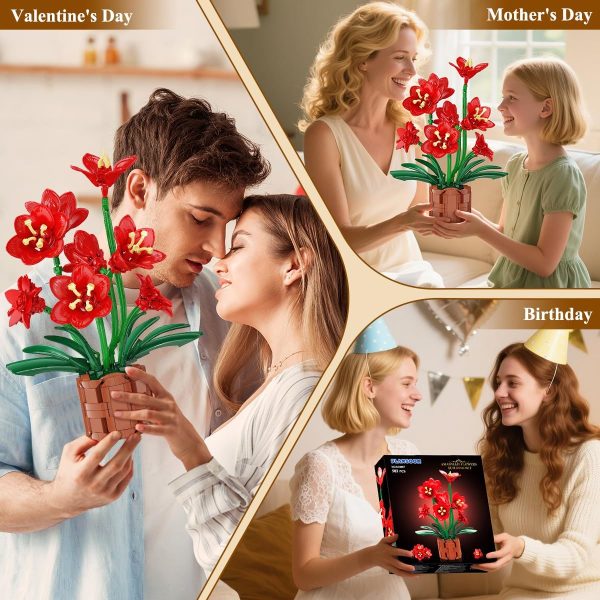 Amaryllis Flower Building Block Set – 503 Pieces