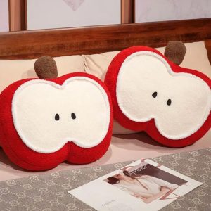 Fruit-Apple Shaped Lumbar Support Cushion for Kids and Adults