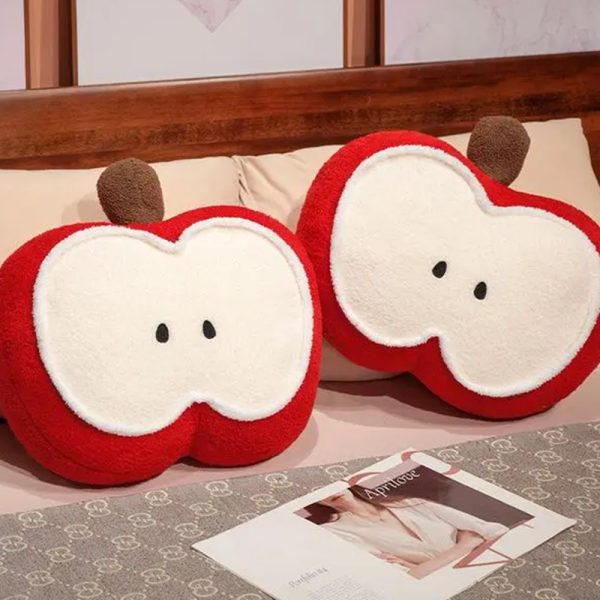 Fruit-Apple Shaped Lumbar Support Cushion for Kids and Adults