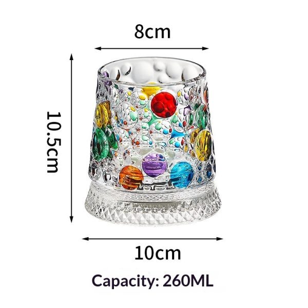 Painted Stress-Relief Rotating Whiskey Glass