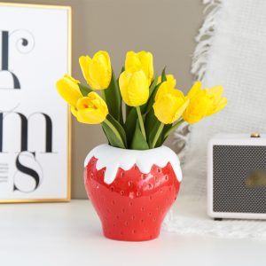 Strawberry Ceramic Vase