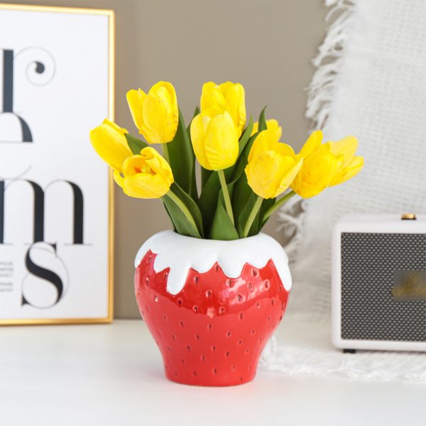 Strawberry Ceramic Vase