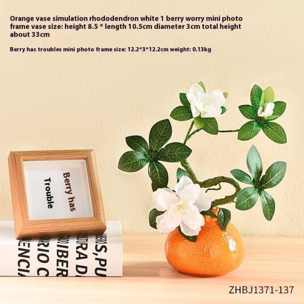 Orange Ceramic Mini Vase