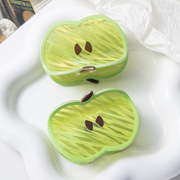 Cute Green Apple Claw Clip